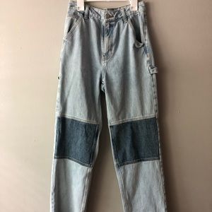 PacSun Patch Knee Carpenter High Rise Wide Leg Jean